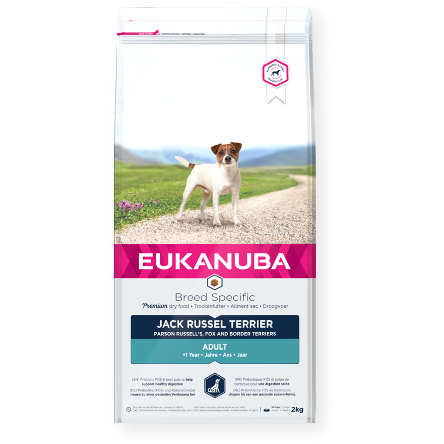 EUKANUBA dry dog food (kibble) for adult Jack Russell Terriers