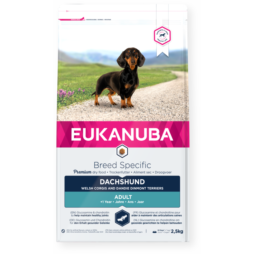 EUKANUBA dry dog food (kibble) for adult Dachshunds