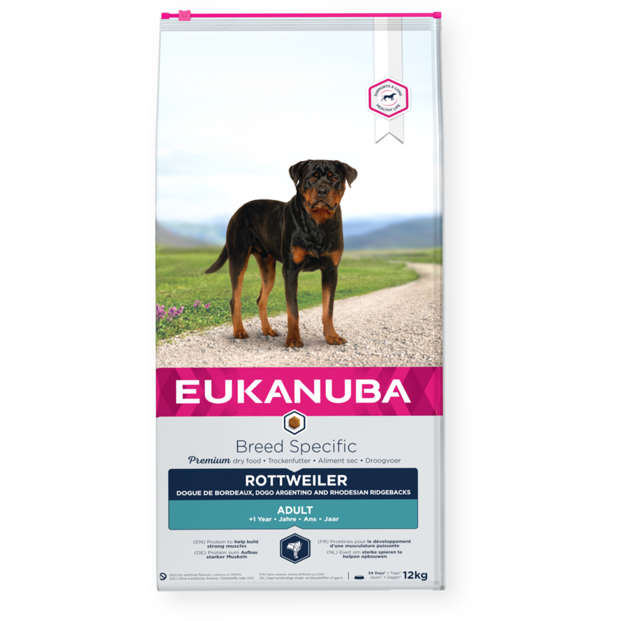 EUKANUBA dry dog food (kibble) for adult Rottweilers