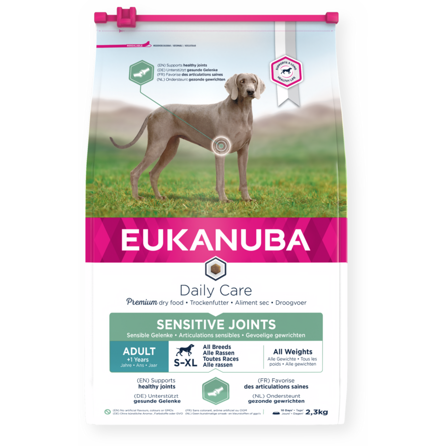 Eukanuba Daily Care dry dog food (kibble) for adult dogs with sensitive joints